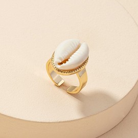 Mrotrida Shell Ring for Women Fashion Natural Sea Shell Finger Rings Bohemian Midi Rings