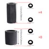 4-Pack Universal Oven/Stove/Range Control Knobs Replacement Kit with 12 Adapters