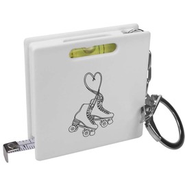 Azeeda 'Love Roller Skates ' Keyring Tape Measure/Spirit Level Tool (KM00042503)