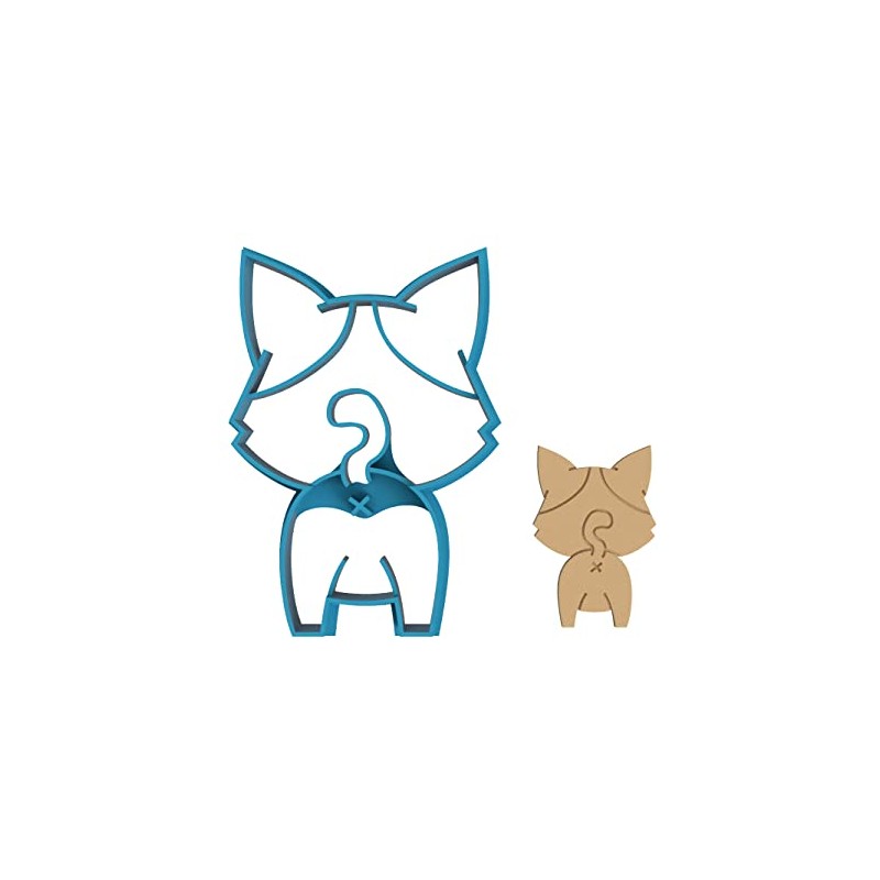 Looking Away Cat Butt - Cookie Cutter/Sugar Cookie/Fondant/Clay (0149)