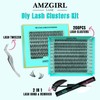 Lash Extension Kit 200PCS Lash Clusters 30D Curl 9-16mm Mix