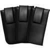 Calabria Vertical Snap Belt Loop Eyeglass Case Black 3Pack Men