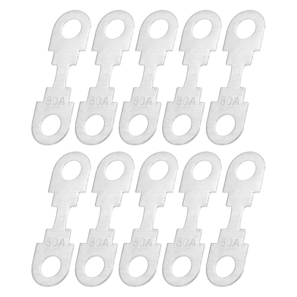 X AUTOHAUX 10pcs 80A 12V High Current Strip Fuses for