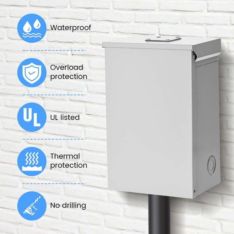 Well Pump Control Box, Briidea Control Box for 1.5 HP