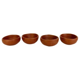 The Curated Pantry Red Clay Mezcal Copitas - Handmade in Oaxaca, Mexico - Pack of 4 (Wide Mouth - Shallow)