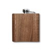 Laser Engraved Wooden Hip Flask - 6 oz. Stainless Steel,