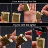 Laicengo Vintage Trench Lighter Kerosene Copper Lighter, Windproof Brass lighters