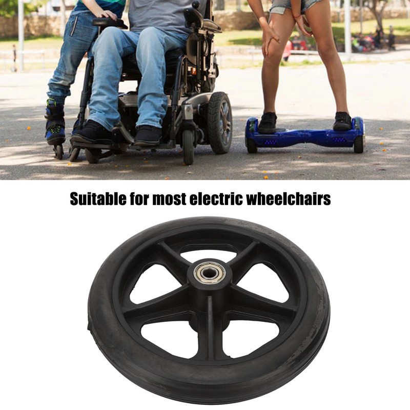 2pcs Replacement Wheel Professional Black Safe PU Front Wheel Accessory