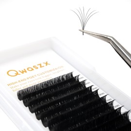 Qwaszx Eyelash Extension Fan Eyelash Curling 0.05/0.07 C / D Curling 8-15mm Mixed Expansion Curling Convenient Flowering Eyelashes(0.07-C Curl 8-15mm)