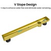 EXF Offset Linear Shower Drain 18 Inch Brushed Gold with