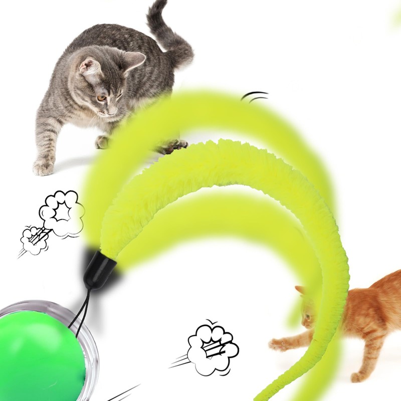 BOXOB 5pcs Cat Ball Toy Replacement Tails, Fun Interactive Cat