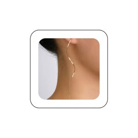 Aneneiceera Long Swirl Wire Tassel Earrings Jewellery for Women (Gold), Zinc