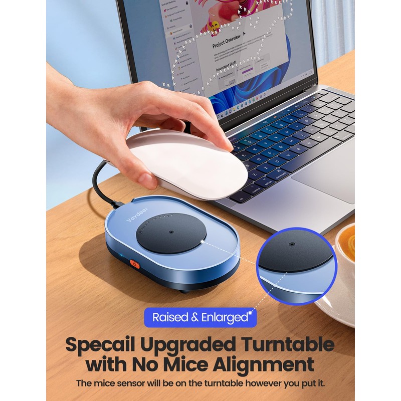 Vaydeer Undetectable Mouse Mover, M4 Mouse Jiggler Device with ON/Off