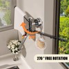 EHERDM 2PCS Swivel Suction Cup Towel Bar 3 Swing Arms