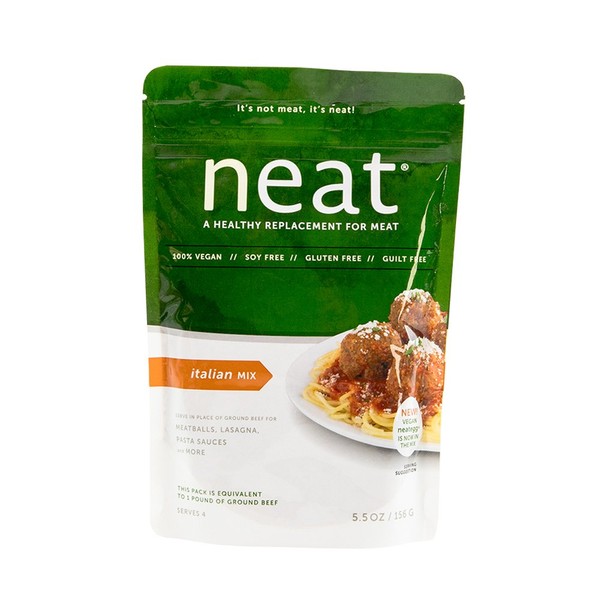 neat - Plant-Based - Italian Mix (5.5 oz.) - Non-GMO, Gluten-Free, Soy Free, Meat Substitute Mix