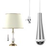ASIRYVA 1 Pcs Bathroom Light Pull, Chrome Teardrop Pull Cord