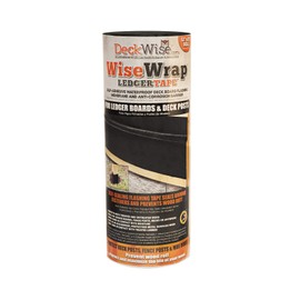 DeckWise WiseWrap LedgerTape 12" x 25' Self-Adhesive Deck Ledger Board and Wood Post Flashing Tape for Hardwood, Thermal Wood, PVC, Pressure Treated, and Composite Decking (1 roll)