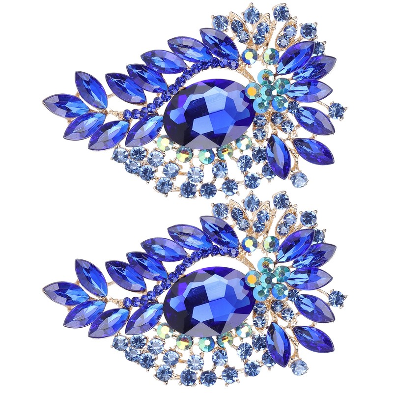 2Pcs Corsage Brooch Fashion Retro Exquisite Alloy Pins Applique Clothing
