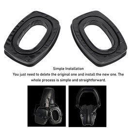 2Pcs Ear Pads Replacement Ear Cushions for Howard Leight Earmuff, for Impact Sport, for Pro, for Sync, for Leightning, for Professional, for ZOHAN EM054 Earmuffs etc.