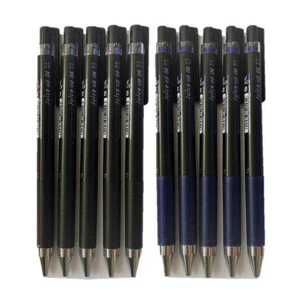 Pilot juice up 04 Retractable Gel Ink Pen, Ultra Fine Point 0.4mm, 5 Black and 5 Blue-Black (Value set)