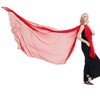 MAIRY Red Scarf Women Plain Block Colour Chiffon Style Scarf