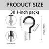 xiaozhenjida 30 Pcs Black Vinyl Coated Hook Hooks Question Mark