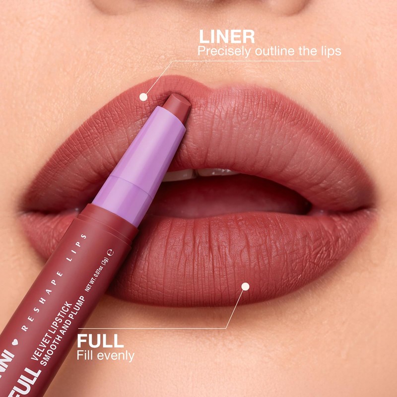 6PCS Matte Lipstick Set for Women, Brown Nude Lipstick Kit