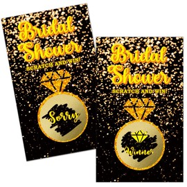Haizct 50 Pack Bridal Shower Scratch Off Game, Gold Diamond Ring Scratch Cards for Country Wedding, Bridal Shower, Bridal Lottery Tickets, Wedding Shower Ideas, Bachelor Party Games, Baby Shower