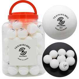 Table Tennis Balls, For Practice, Set of 55, 1.6 inches (40 mm), ABS Resin, Practice Balls, Ping Pong Balls, Antibacterial, Includes Exclusive Bag, Table Tennis, Table Tennis, White