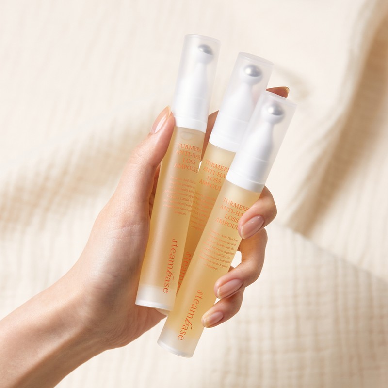 Steam Base 두피영양케어_터메릭 안티 헤어 로스 앰플 15ml Scalp Nutrition