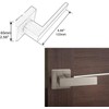 Probrico 6 Pack Door Handles in Satin Nickel, Half Dummy