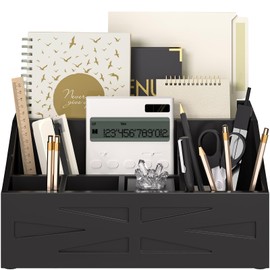 BELO VALE Wood Mail Organizer Countertop,Farmhouse Desk and Kitchen Countertop Storage, Letter Sorter, Desk Mail Organizer and Bill Organizer, Desktop File and Paper Holder