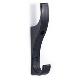 Toughook Unbreakable Plastic Safety Coat Hooks 10 Pack (Black)