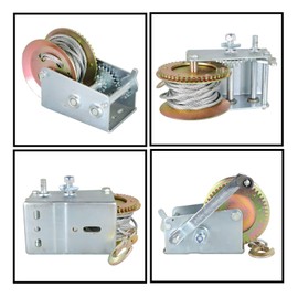 waltyotur Winch Hand Crank Winch 3500 Lbs Fits Boat Trailer or ATV with Cable