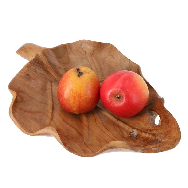 GURU SHOP Wooden Fruit Bowl, Carved Fruit Bowl, Wooden Plate,