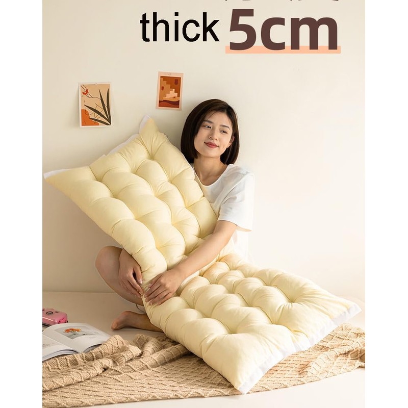 College Dorm Bed Bolster Pillow Long Reading Rectangular Headboard Pillow