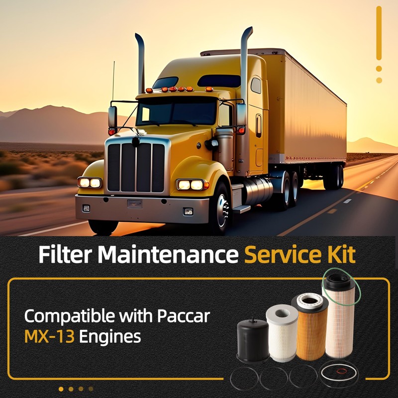 JAVOUKA Filter Maintenance Kit (4PCS) Fit for Paccar MX-13 MX13
