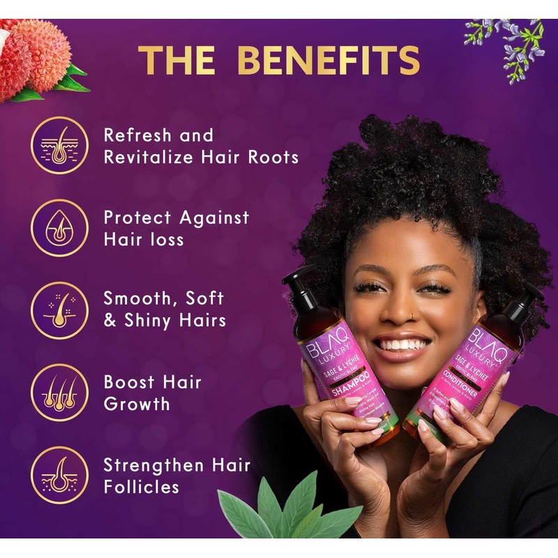 Blaq Luxury Sage & Lychee Repair and Strengthen Conditioner 12oz