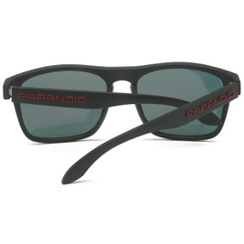 DUBERY Polarized Sunglasses for Men Women UV400 Protection Square Driving Sun Glasses Trendy Shades P8818,Black/Red