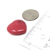 Innovative Surface Art Red Jade Stone Heart with Dark Imperfections