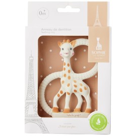 Sophie la girafe Baby Teething Ring, 100% Natural Rubber Phthalate-free Easy to Grip Baby Teether, Suitable for Newborn Babies