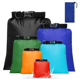 Waterproof Dry Bags Lightweight Outdoor Dry Bag for Camping Boating Kayak Water Sports Rafting Swimming Hiking Fishing Snowboard Pack of 6