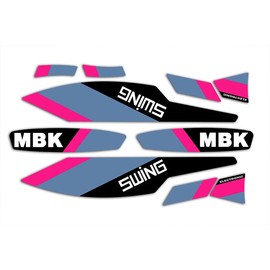 Motobecane MBK 51 Swing Sticker Kit for Decorating Your Motobecane as at the time (Complete Deco Kit) (Black Pink)