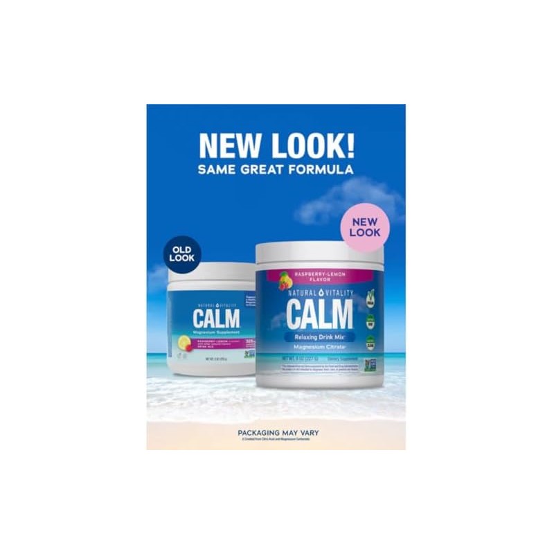 Natural VitalityPolvo de magnesio CALM sabor frambuesa y limón 8