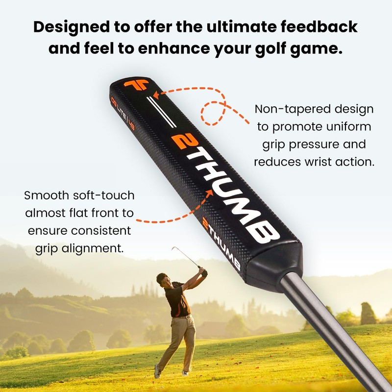 YBW 2Thumb OG Lite Black Putter Grip 43