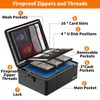ENGPOW Fireproof Document Box,Hard Fireproof Box with Fireproof Zipper＆Lock,Fireproof Water