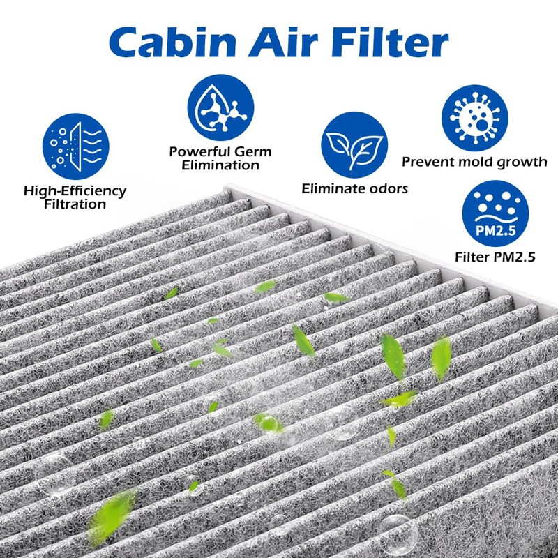 CA12051 CF11182 Engine and Cabin Air Filter Set with Activated