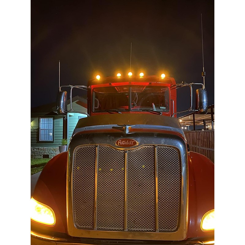 MGWILL Glass Cab Marker Light, Amber Lens Top Roof Running