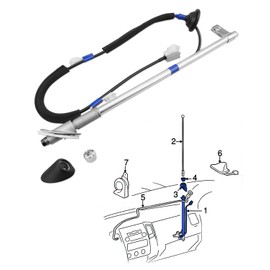 Manual Antenna Assembly for Toyota Tacoma 2005-2015 - Includes Antenna Base, Cover, and Nut