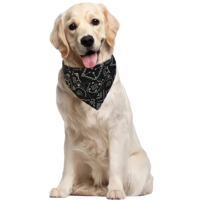 Dog Collar, 3 Pack Dog Bandana &Adjustable Buckle